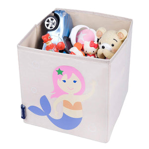 Mermaid 10 Cube Canvas Toy Storage Box / Bin –